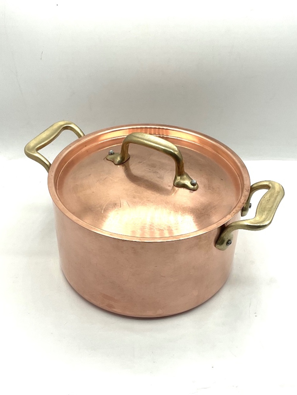 All Clad COP*R*CHEF Copper 4 quart Dutch Oven Stock Pot & Lid